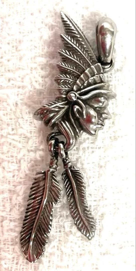 SAAD サード ネックレストップ インディアン ステンレス ネックレス