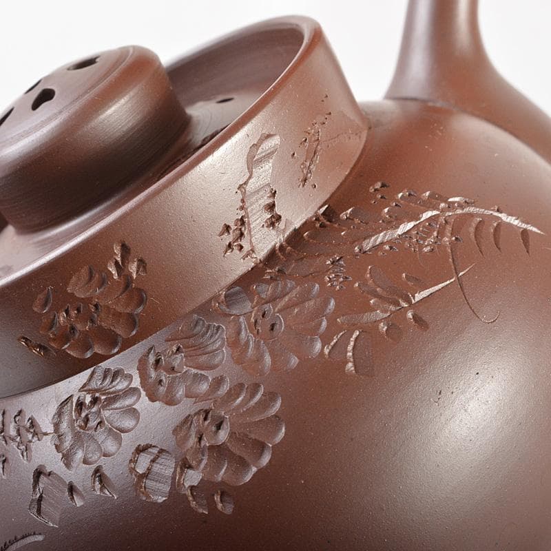 煎茶道具萬古焼伊藤実山作急須茶壷共箱CR7256