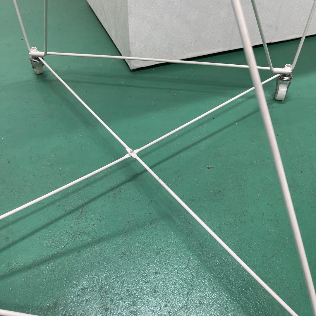 超美品！ バスケットワゴン ホワイト 60cm 店舗用 4台セット