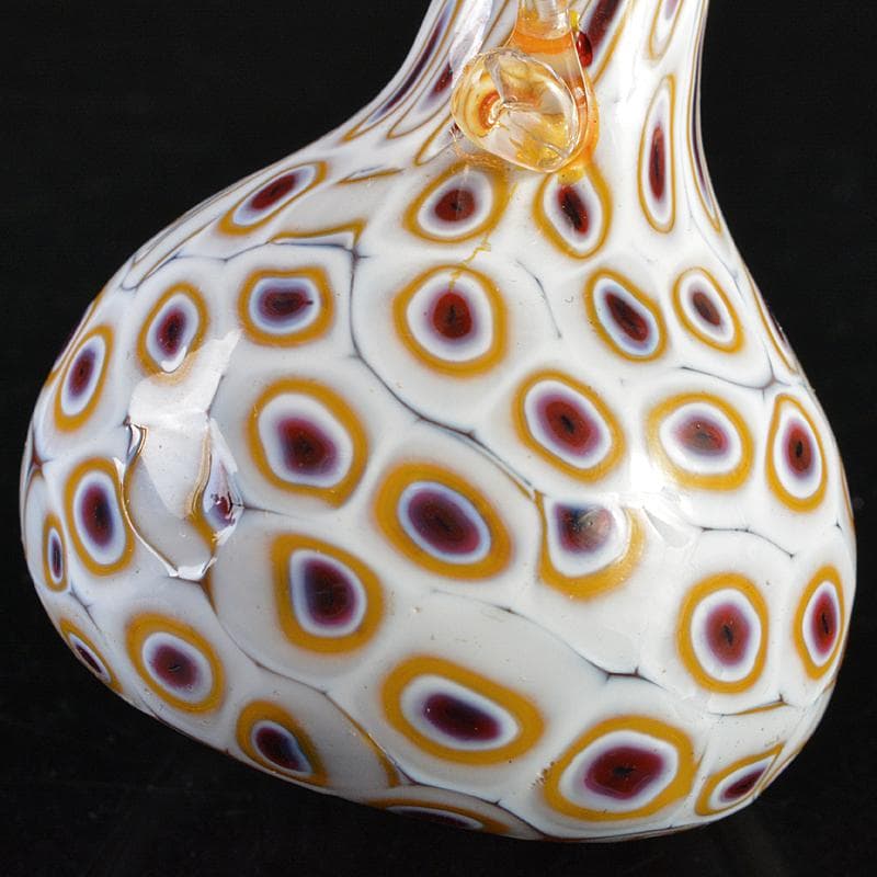 アンティーク 工芸ガラス 双耳小瓶 一輪挿 花瓶 V R5850