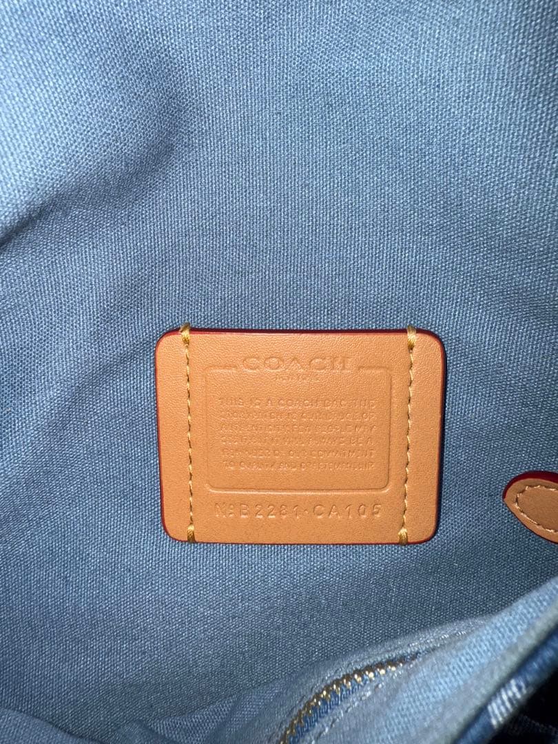 Coach デニムブルー ショルダーバッグ