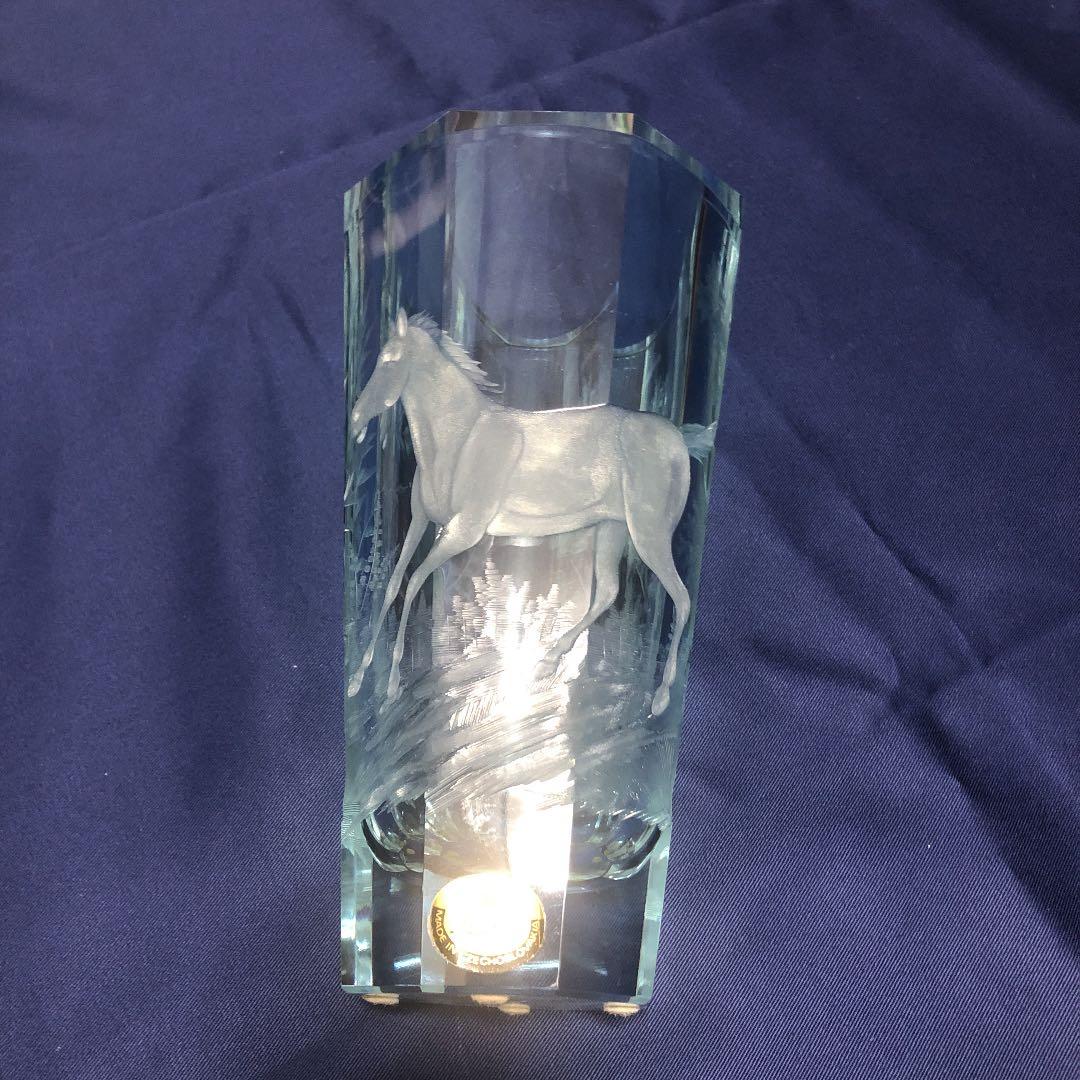 モーゼル 花瓶 モーゼル 花瓶 鹿 モーゼル Moser 鹿の細密彫刻