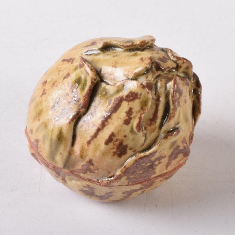 茶道具　松古窯　佐久間芳山作　蕾香合　共布共箱　7684