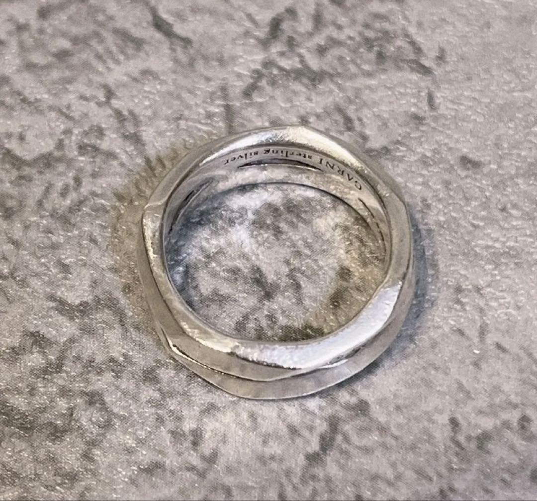 美品 GARNI Crockery Silver Double ring17号