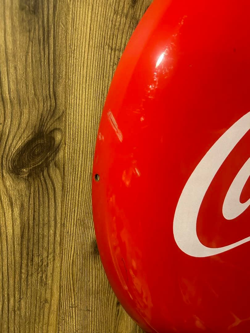 コカコーラ　看板　ボタンサイン　丸型