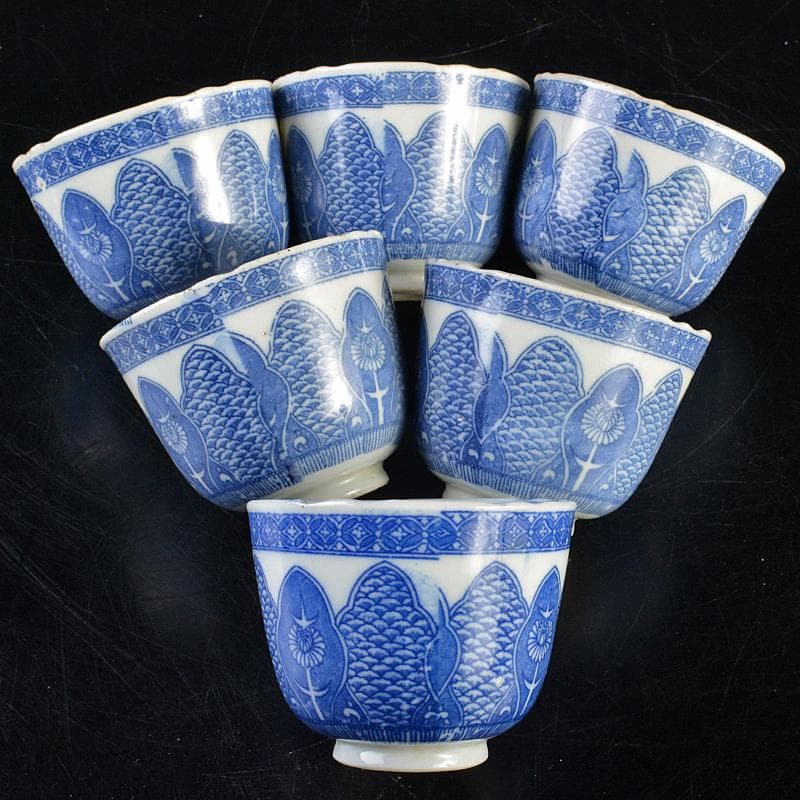 瀬戸焼 染付印判手 煎茶器 十二客 N R7222B - メルカリ