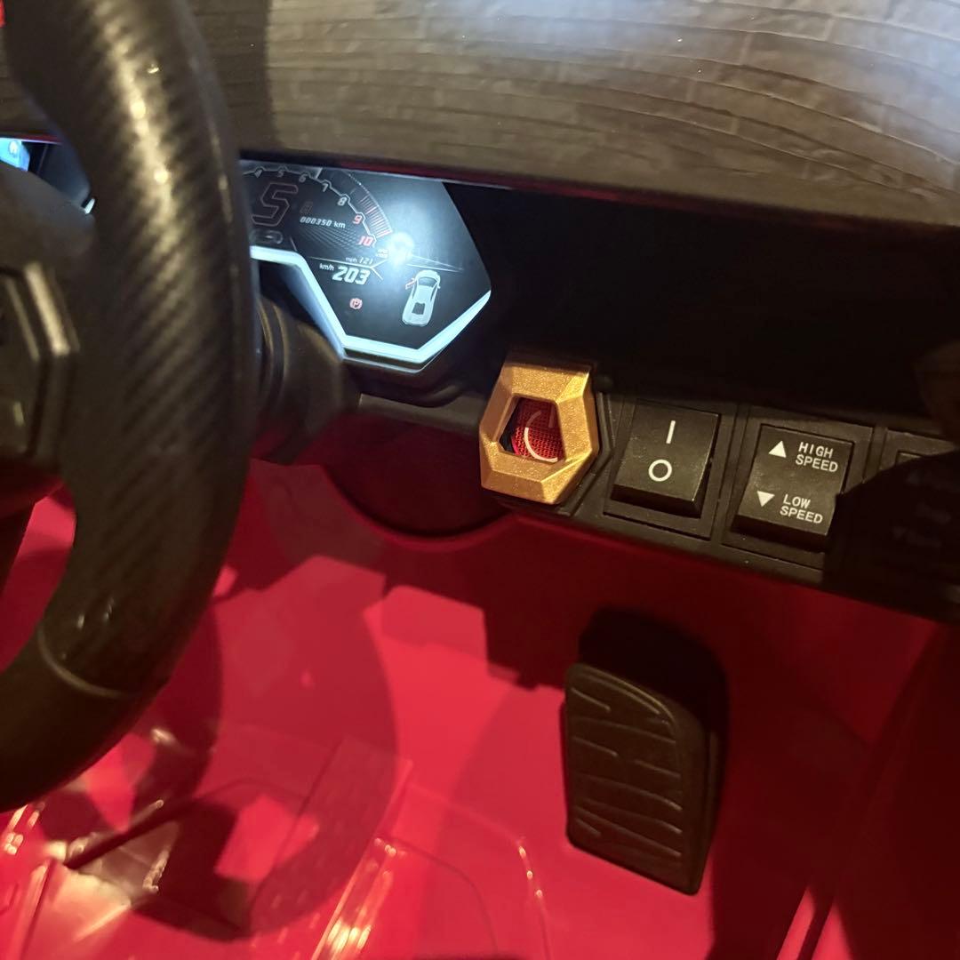 【極美品】電動乗用ラジコン ランボルギーニ 子供用 レッドカラー　付属品完備
