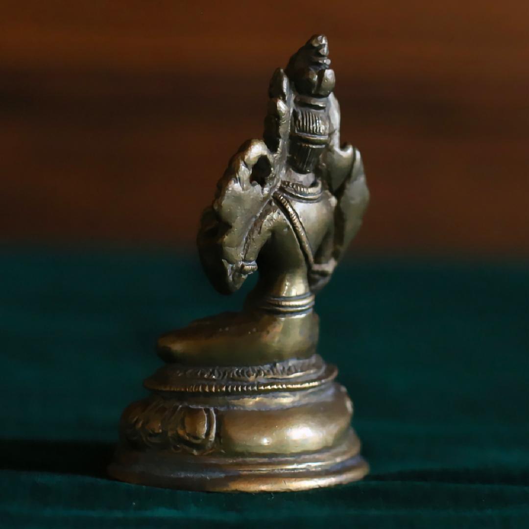 ラクシュミー（吉祥天）像 金属製 8cm ー インドの小さな神さま ー