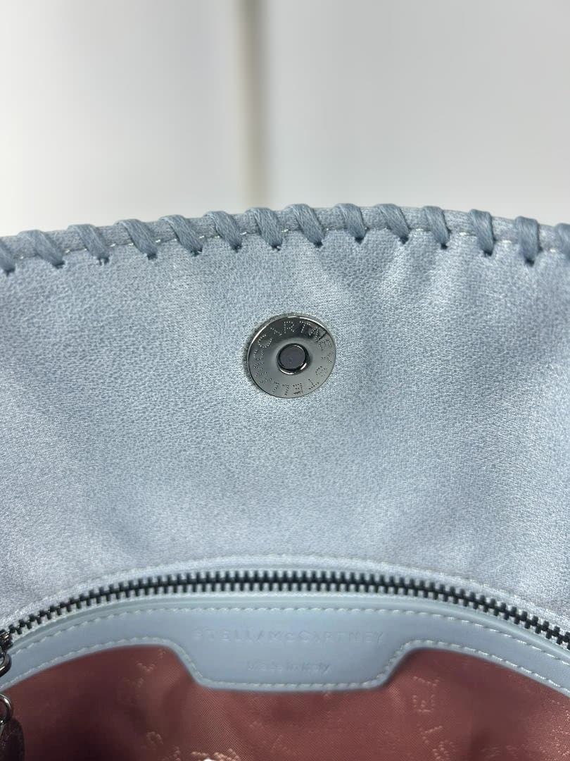 【美品】ステラマッカートニー ファラベラミニ バッグ ライトブルー シルバー