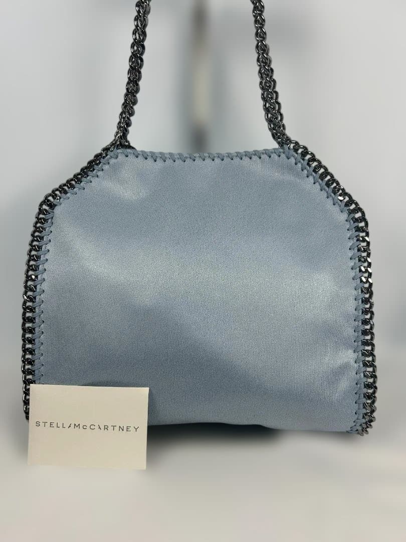 【美品】ステラマッカートニー ファラベラミニ バッグ ライトブルー シルバー