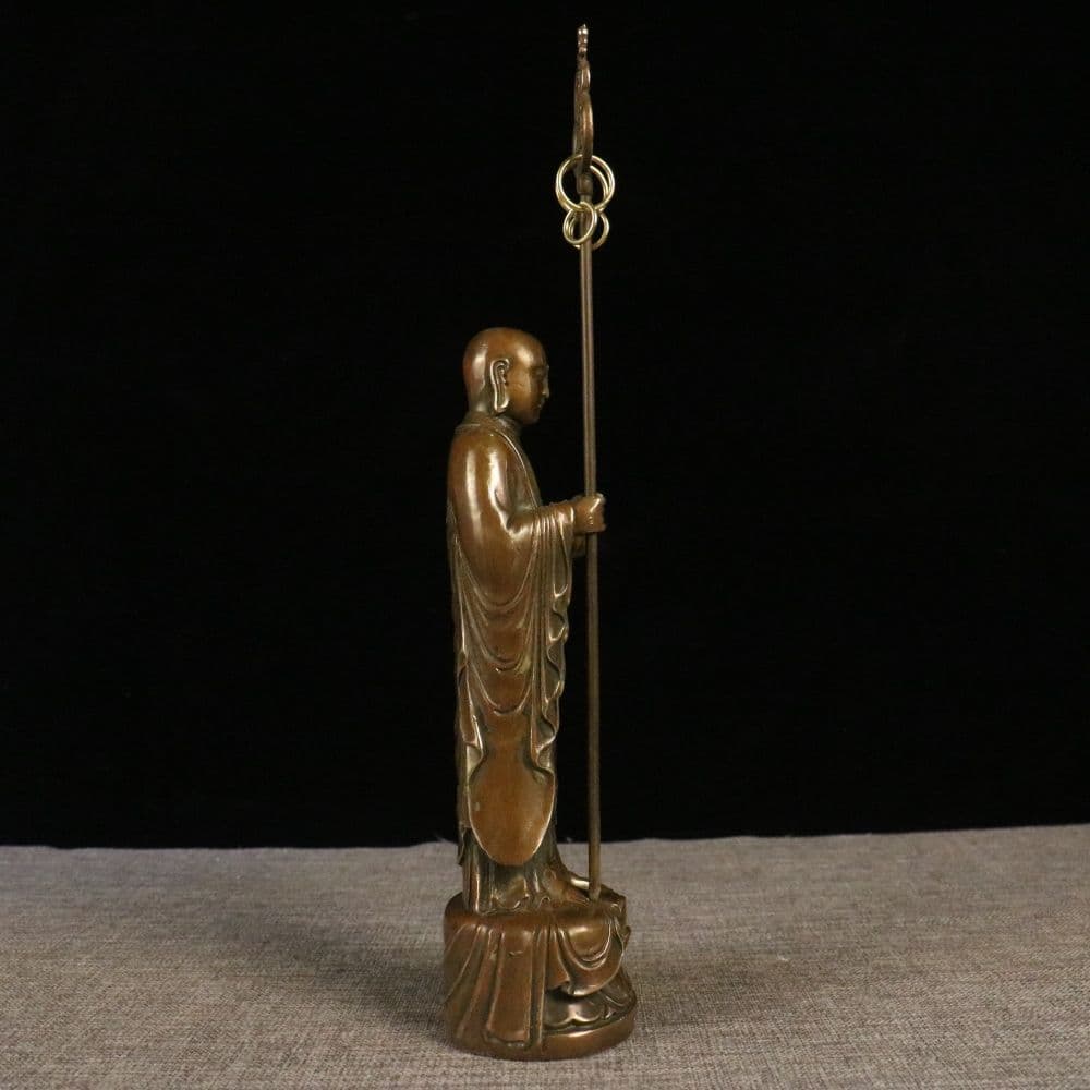 仏教美術 仏像 地蔵王仏像 銅製 銅器 工芸品 美術品 置物