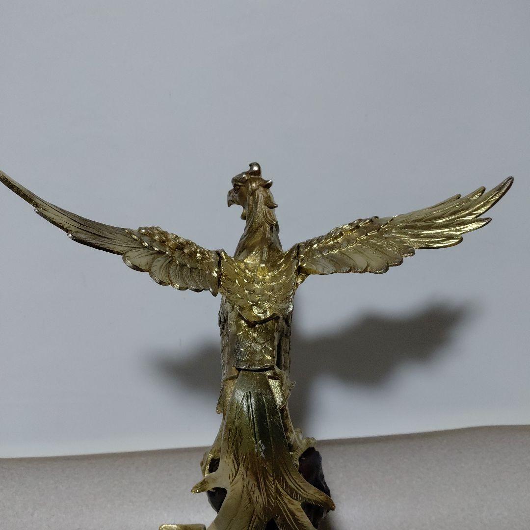 鳳凰の置物　金属製　縁起物　美術品　骨董品