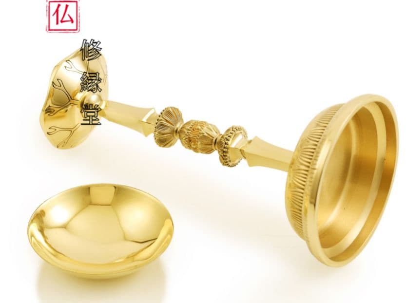 【修縁堂】真言宗 壇に灯明が上がる 独鈷杵の燭台 密教法具古美術品 仏教法具