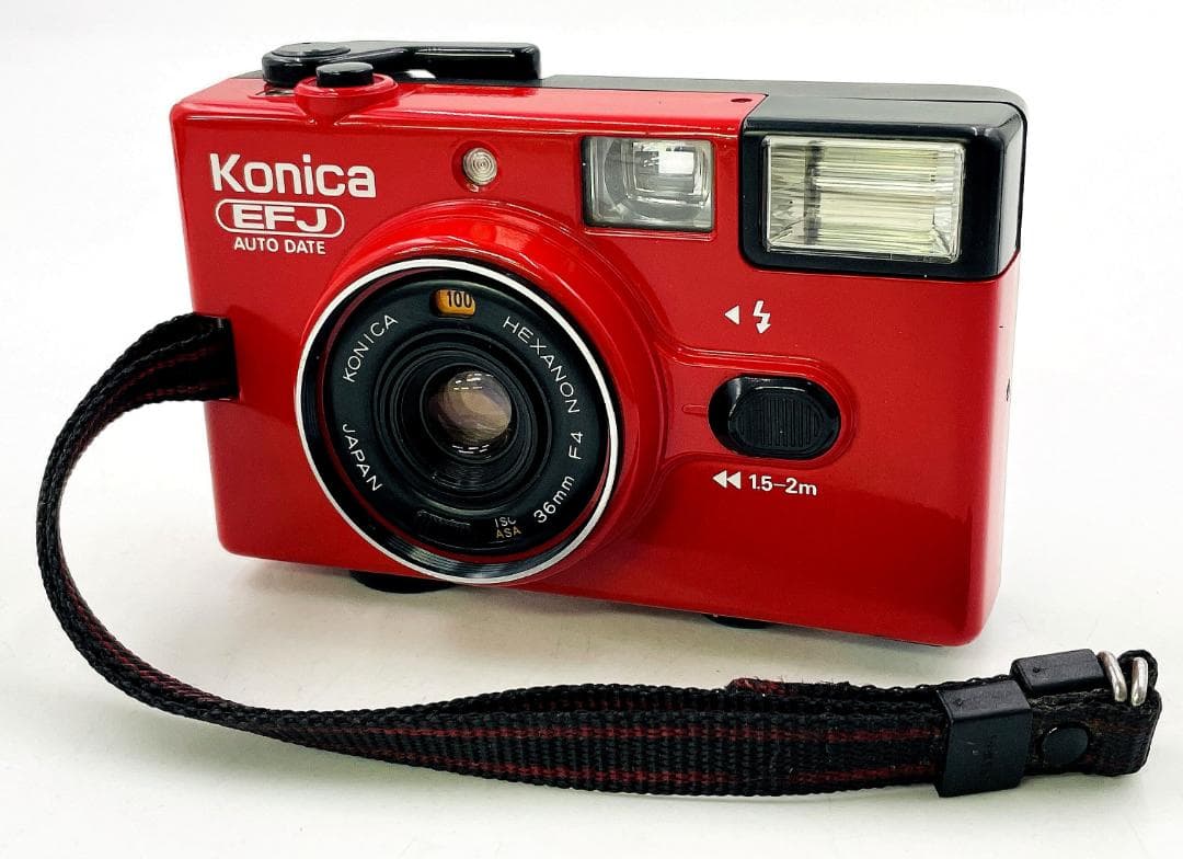 完動品】Konica EFJ AUTO DATEレッドコンパクトフィルムカメラ - メルカリ