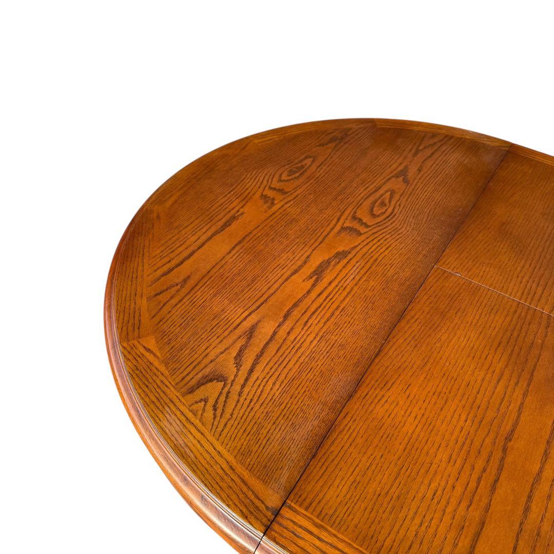 HR847 三越ブルージュ　拡張テーブル　ダイニングテーブル　丸　円　楕円