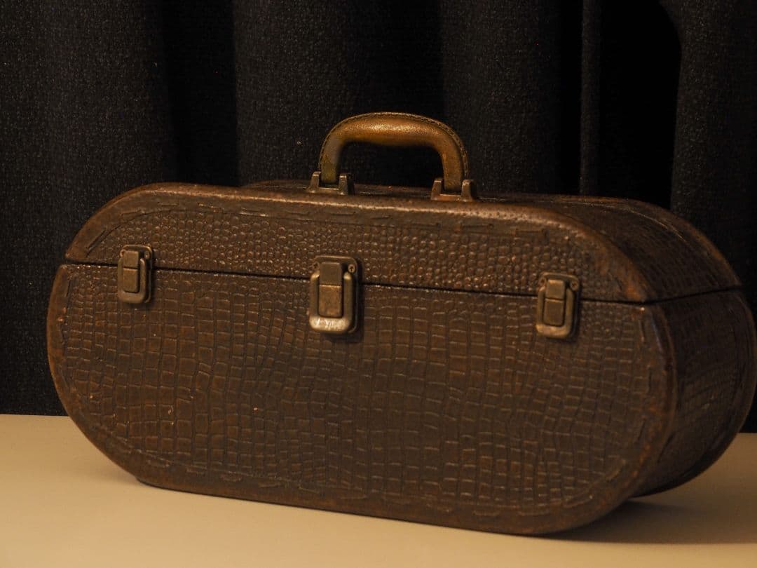 アンティーククロコレザーボックス