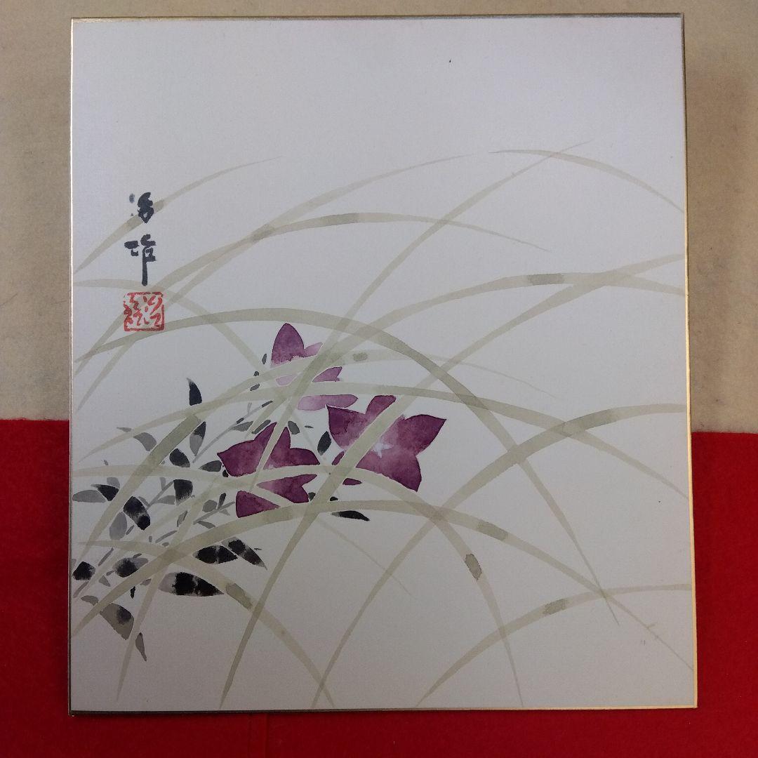 色紙草花絵　塚田清策