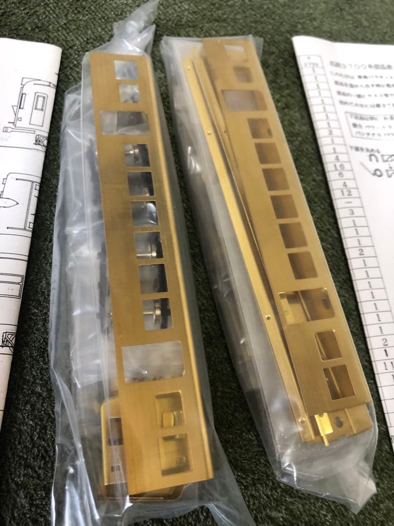 谷川製作所 名鉄3700系、車体バラキット2両セット、台車、床下器具付き