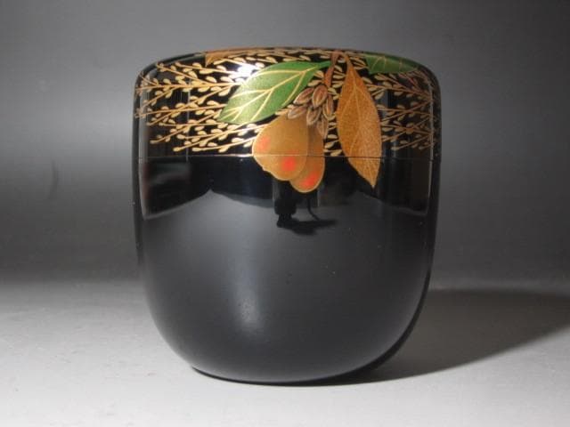 ☆ 柿木章 椿蒔絵大棗 裏千家 十五代 鵬雲斎の花押