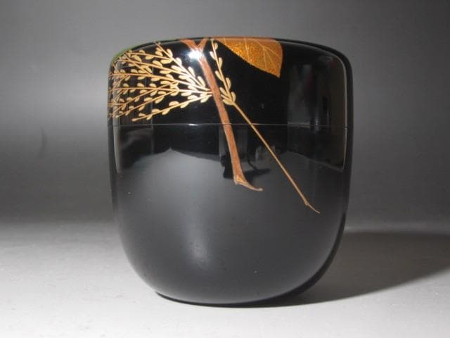 ☆ 柿木章 椿蒔絵大棗 裏千家 十五代 鵬雲斎の花押