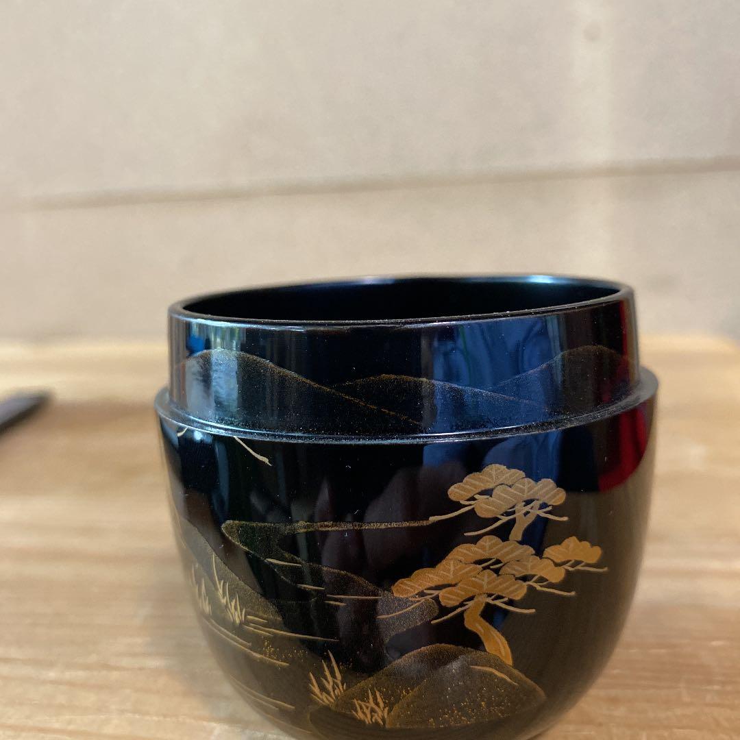 茶道具】北浜宗貴造 山水蒔絵中棗 （共箱）送料込