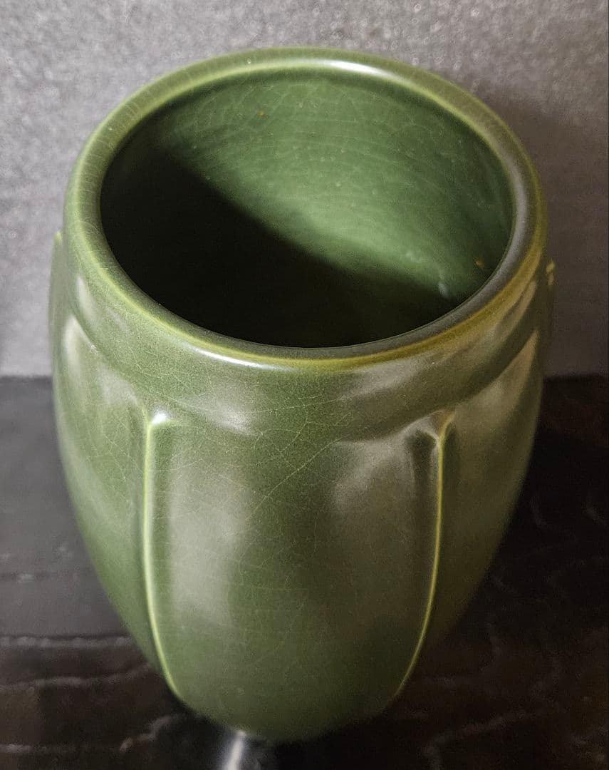 日展参与】京焼 清水焼 平安 宮下善寿 善壽 造 青緑釉 六