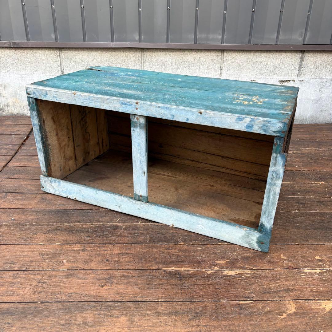 昭和レトロ 古道具 アンティーク もみじ柄 木箱 飾り棚 収納ボックス