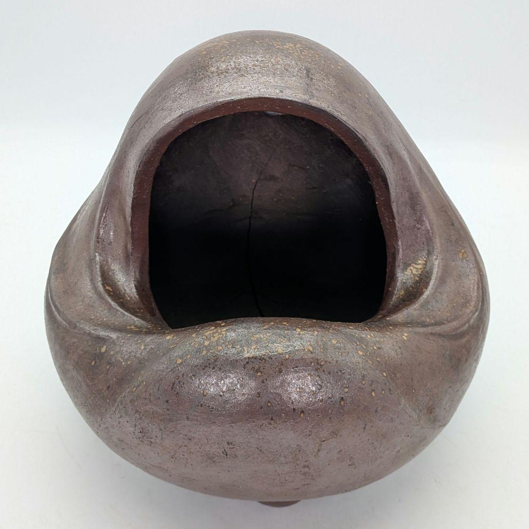 大正昭和初期 備前焼 三足手あぶり 火鉢 火もらい 香炉 香爐 香道具 花器