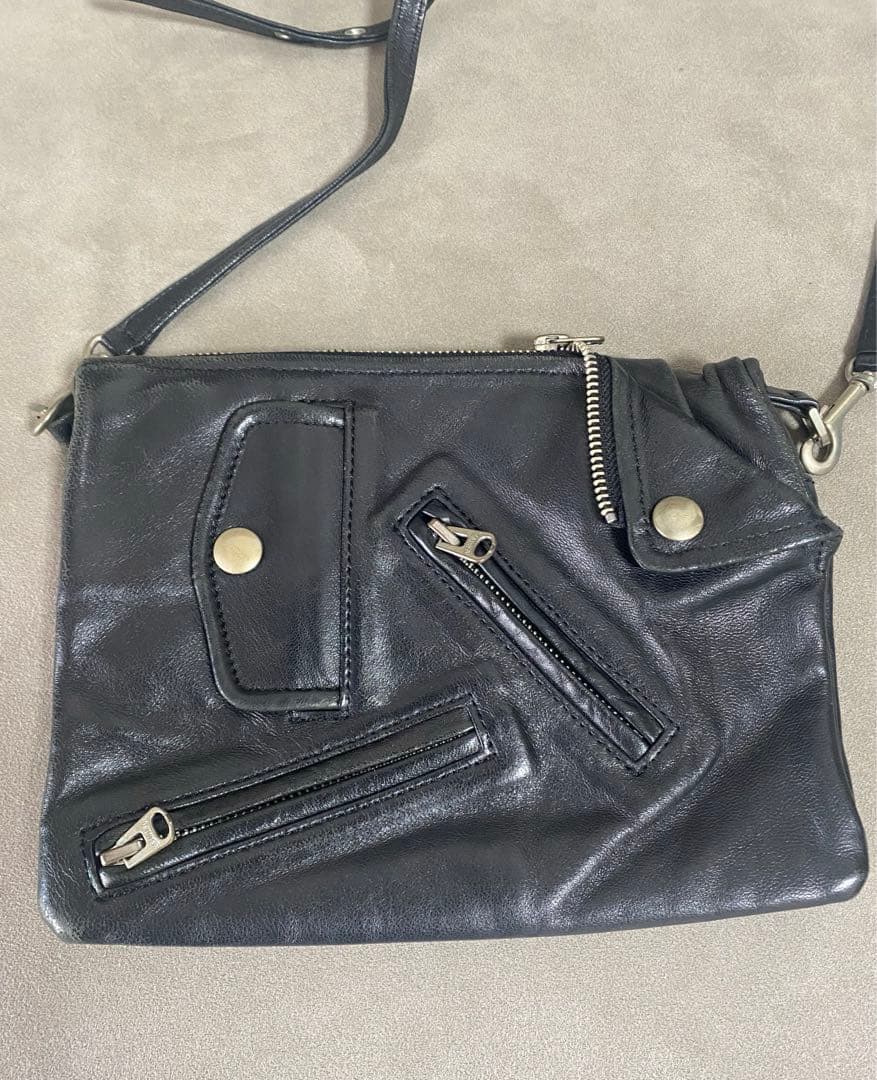 beautiful people ショルダーバッグ　ライダースバッグ　レザー