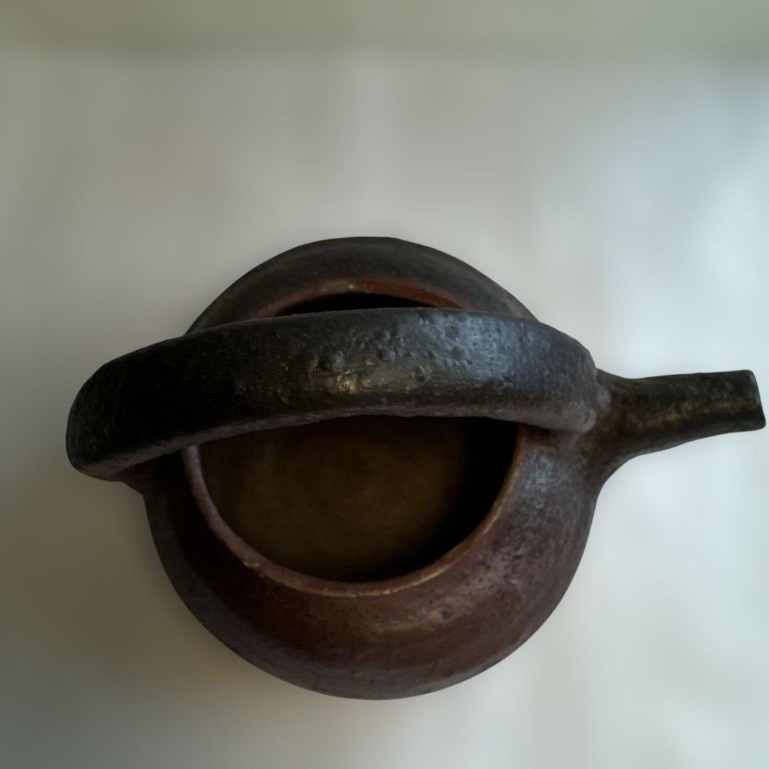 【故島武巳】南蛮焼.穴窯.希少品.焼締め按瓶と湯呑みのセット