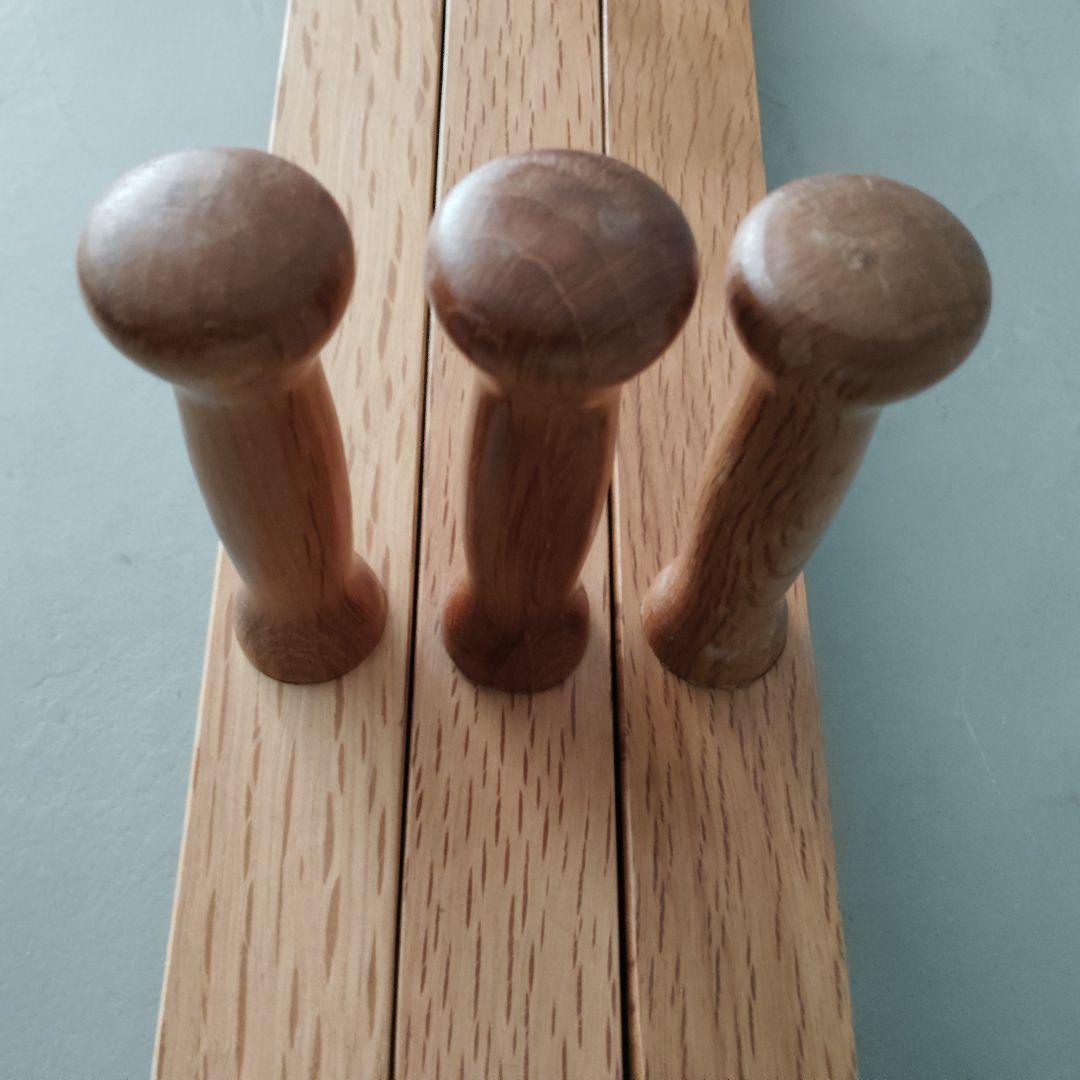 トンファー　3個セット　沖縄空手　古流武術　古武道　日本製　全長44cm　赤樫