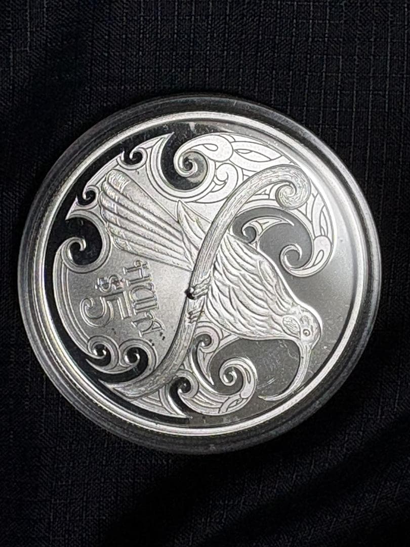 新品/未使用】2015年 5ドル銀貨 絶滅種 ホオダ・レムクドリ 証明書付き