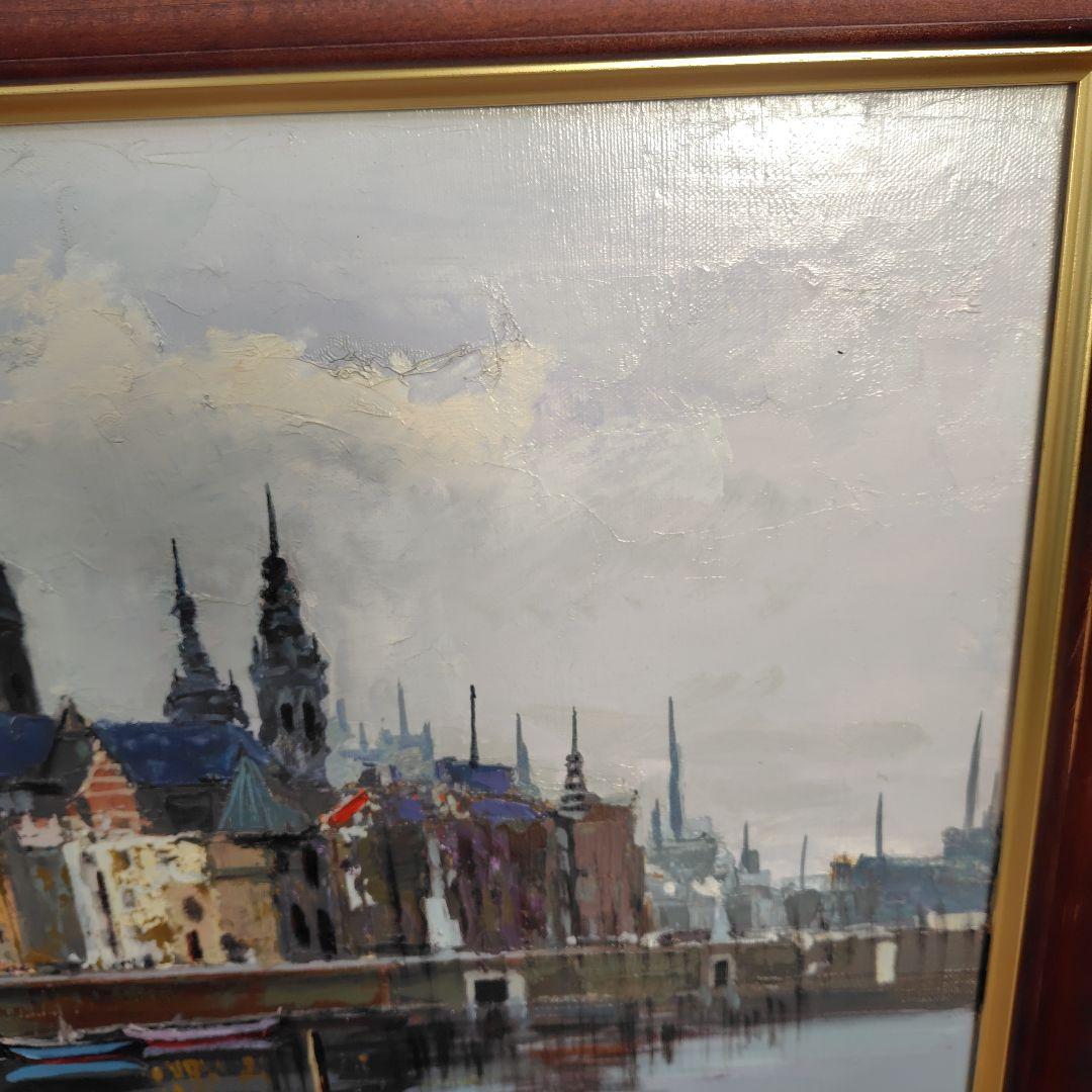 極美品】絵画曳野豊重日本近代美術家連盟第3114登録済証有り