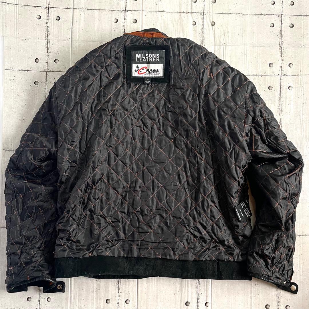 WILSONS LEATHER】90s NASCAR レーシングジャケット M｜Wilson leather