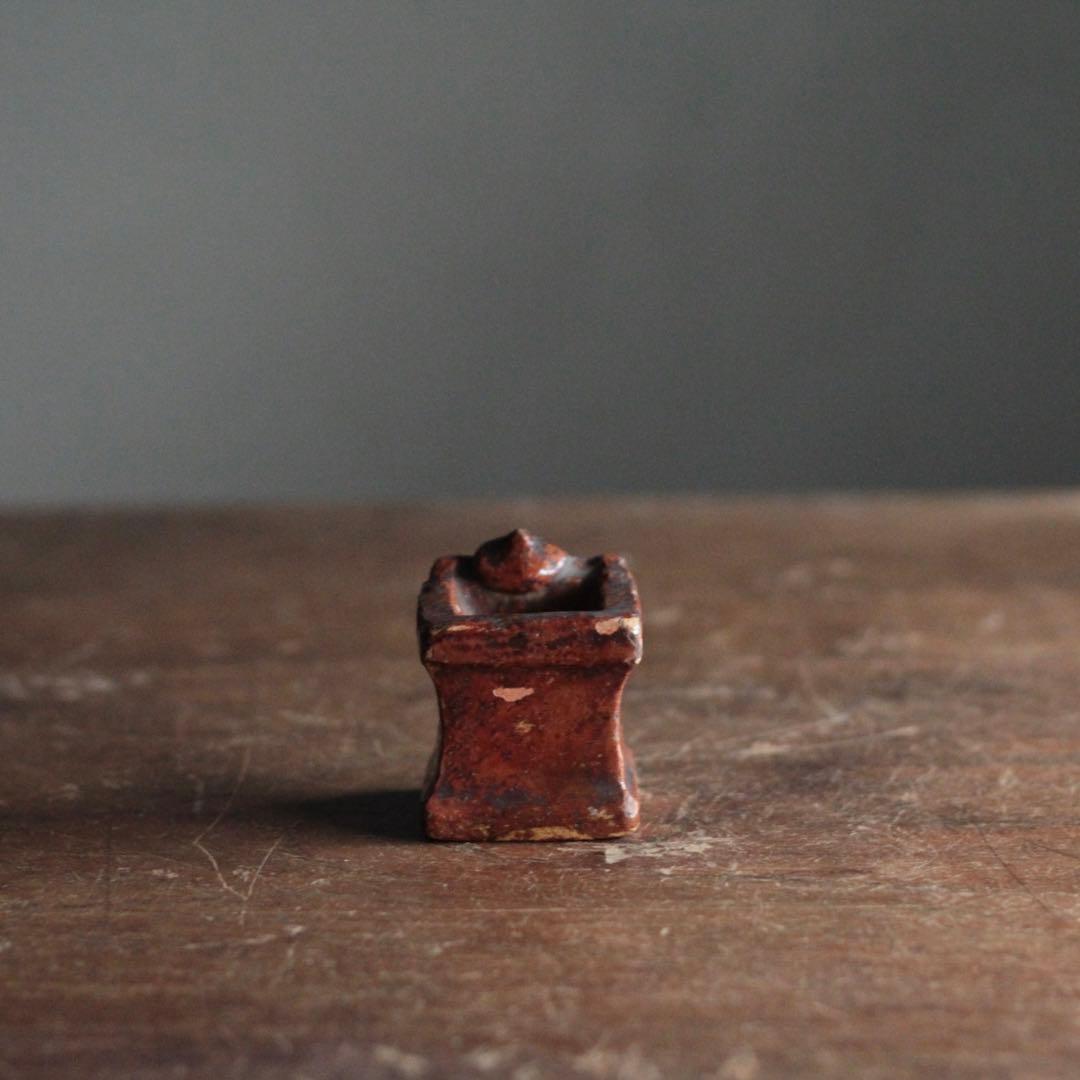 赤楽 一閑人 蓋置 茶道具 利休七種蓋置 古美術 古道具 アンティーク