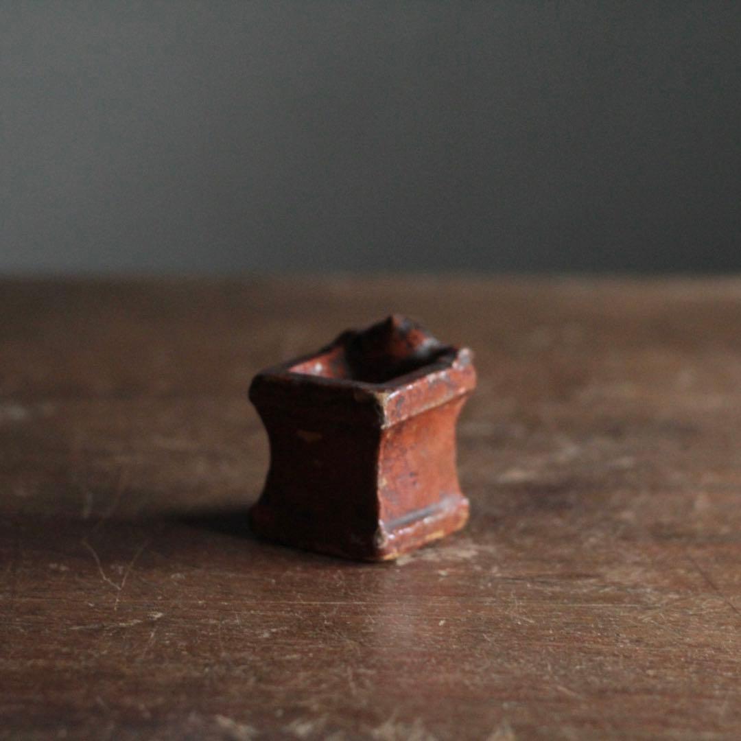 赤楽 一閑人 蓋置 茶道具 利休七種蓋置 古美術 古道具 アンティーク