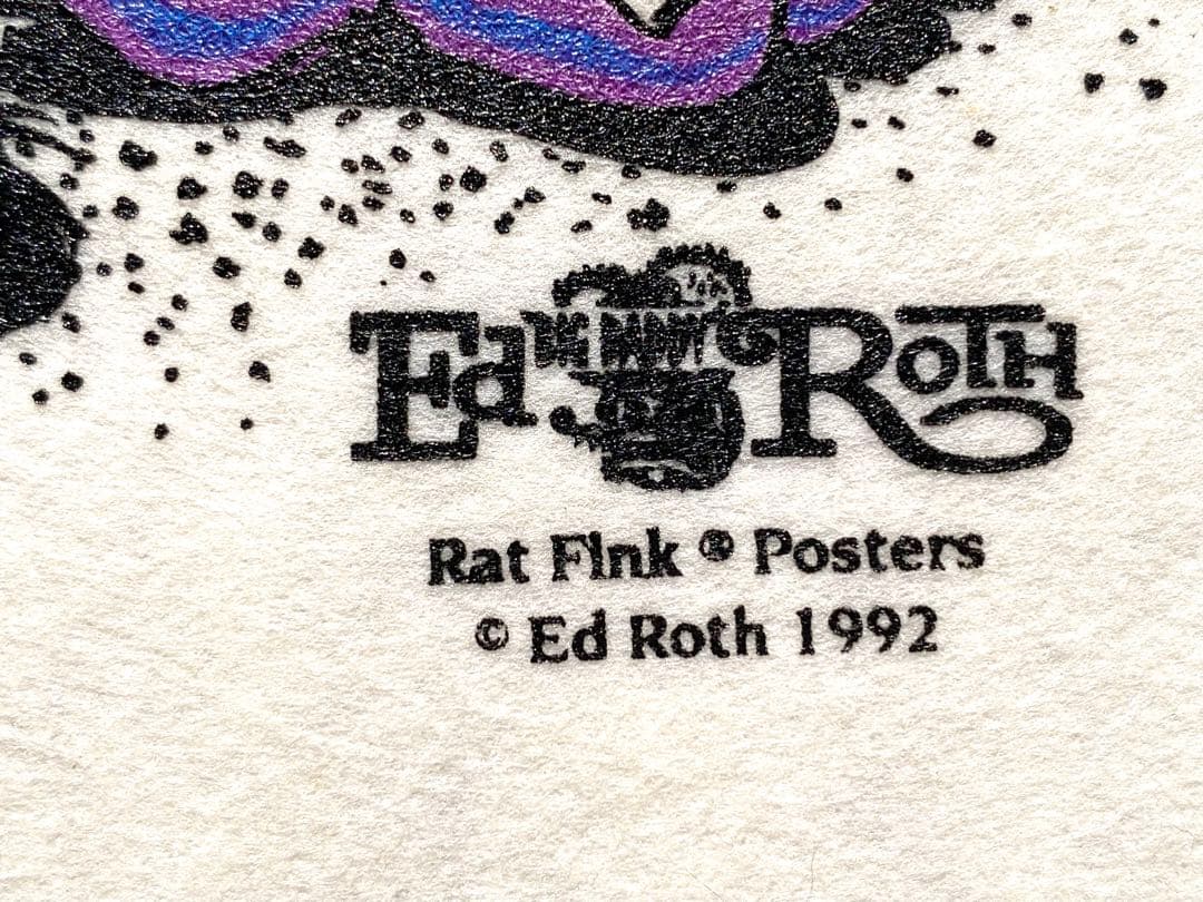 1992 Rat Fink Poster フェルト紙プリント •正規オリジナル品