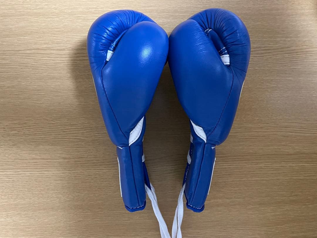 ウイニング〕Winningプロ試合用ボクシンググローブ紐式 8oz ブルー