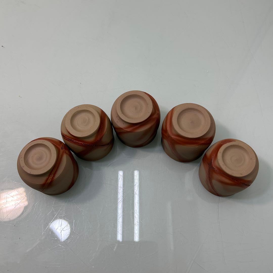 ☆緋襷(ひだすき)備前焼 本錫乾茂號造茶壷 茶入れ