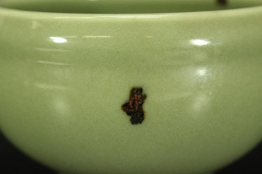 飛青磁 建水 煎茶 亀水 美品(メ1135)