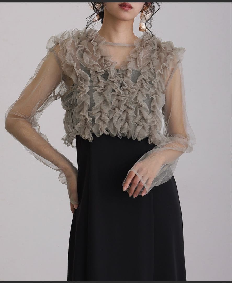 atlo Mサイズ 2wayチュールベスト・キャミワンピース・シアートップス