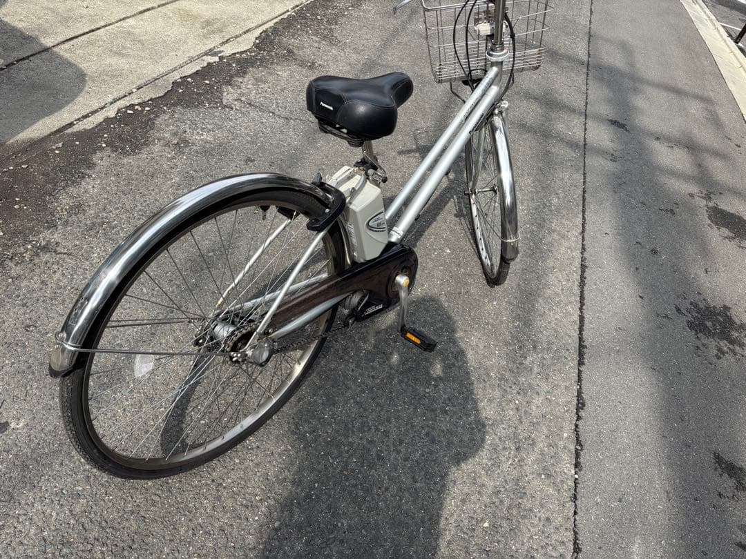 Panasonicパナソニック電動アシスト自転車 シルバー バスケット付き