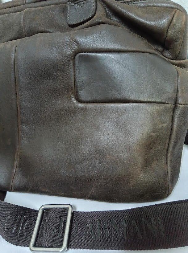 ジョルジオ・アルマーニ☆レザー 2WAY ビジネスバッグ