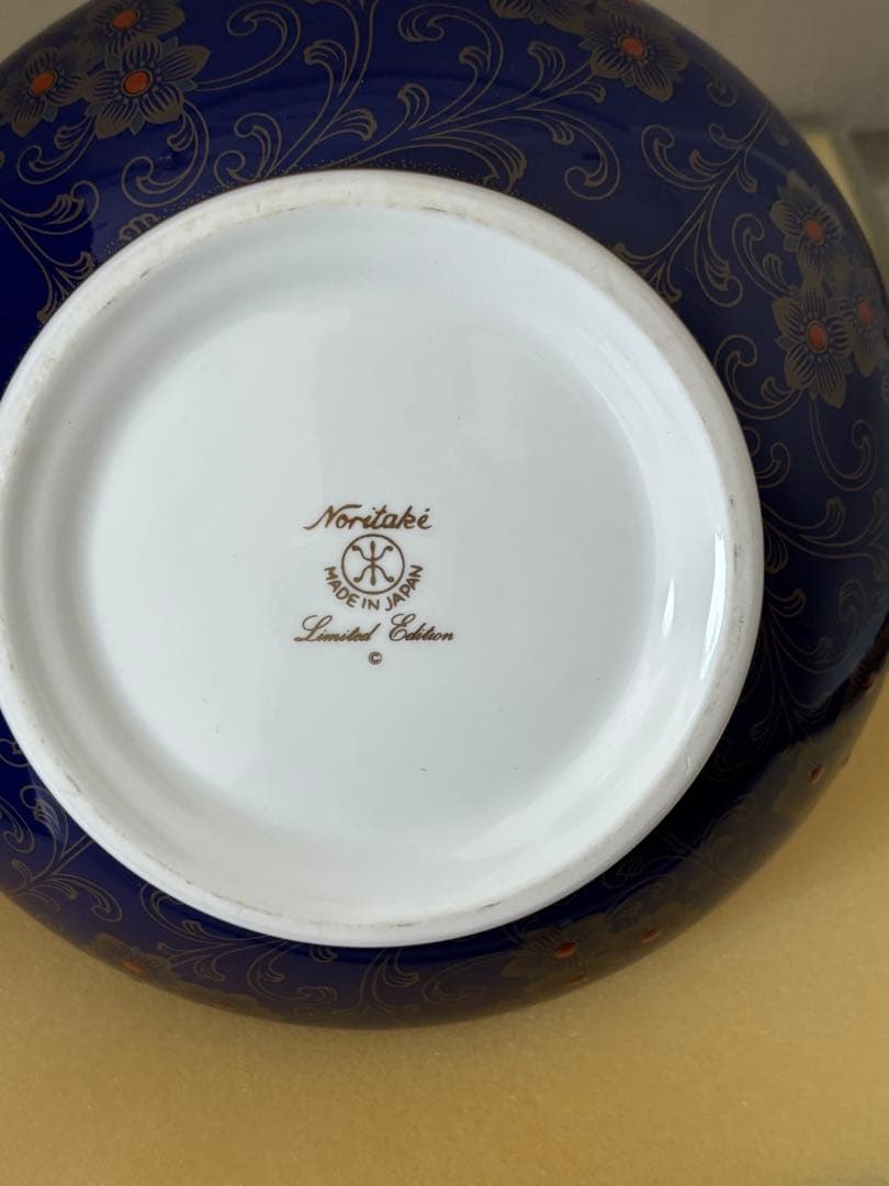 Noritake 美術品 花瓶 瑠璃金彩葡萄盛 52922 希少品 共箱付 美品