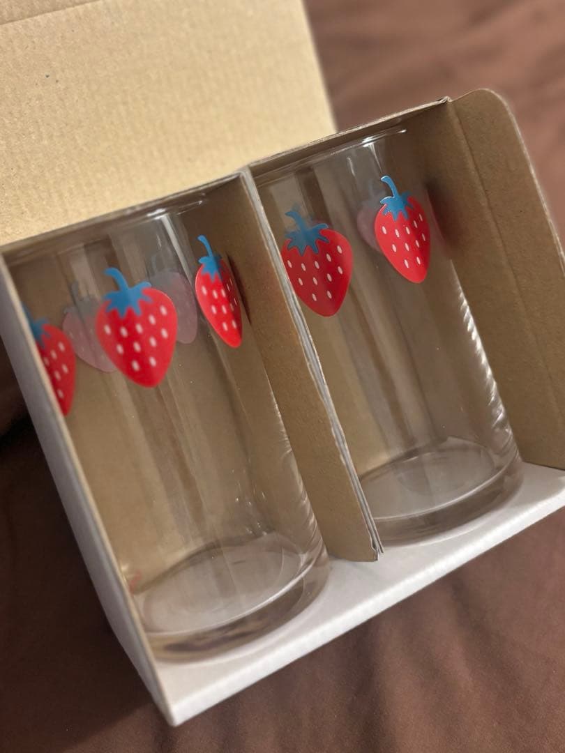 矢沢あい展限定受注生産】複製原画と会場グッズのいちごのペアグラスセット