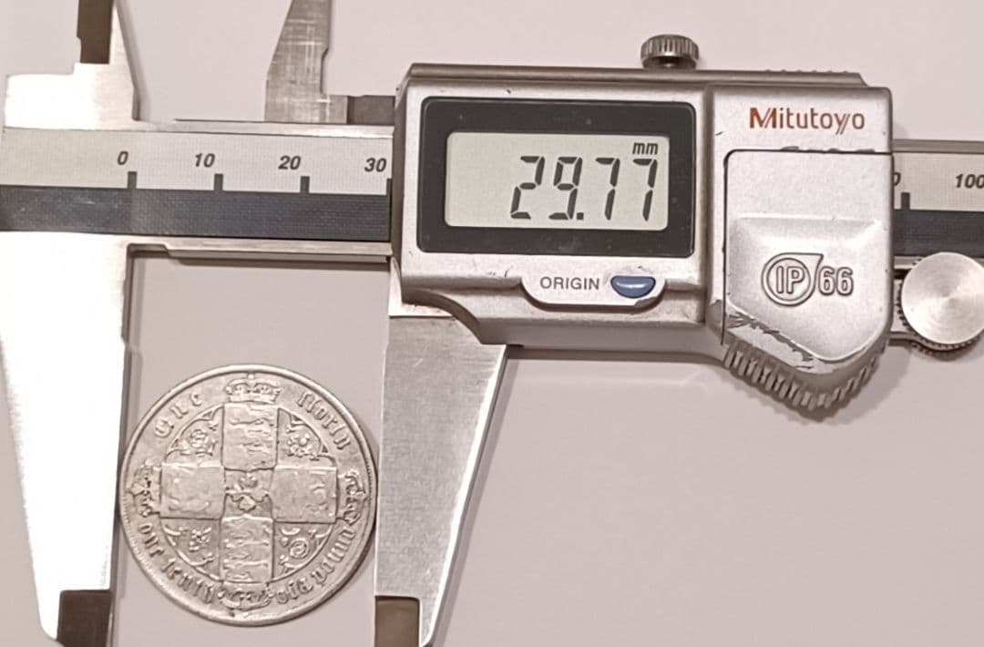 1879年(146年前)】イギリス ゴシックフローリン銀貨 銀品位(.925)