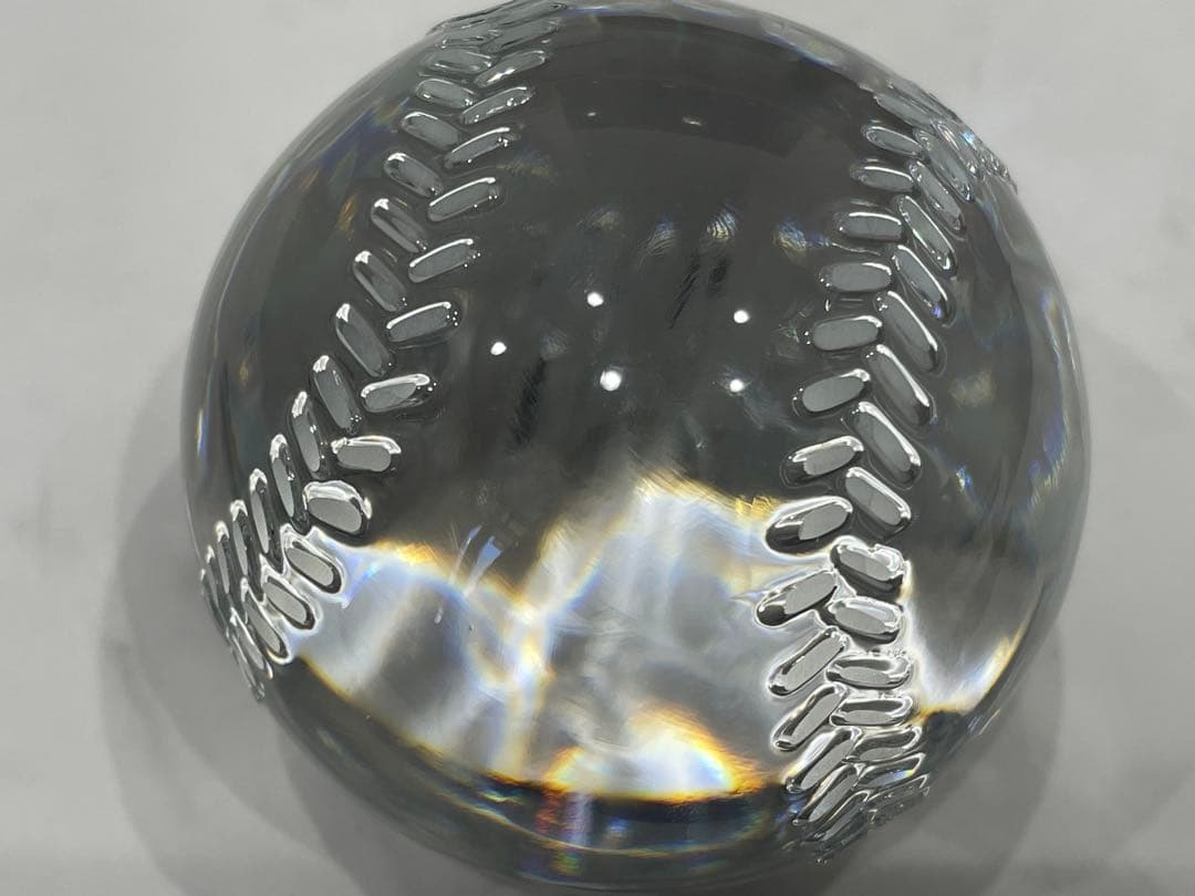 超希少 ティファニー ペーパーウエイト クリスタル 野球ボール 極美品