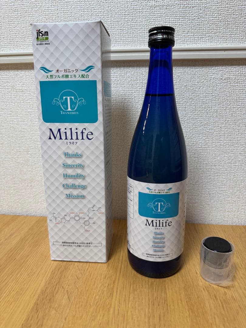 サンセリティ ミライフMilife 720ml 【フルボ酸・シリカ・ミネラル