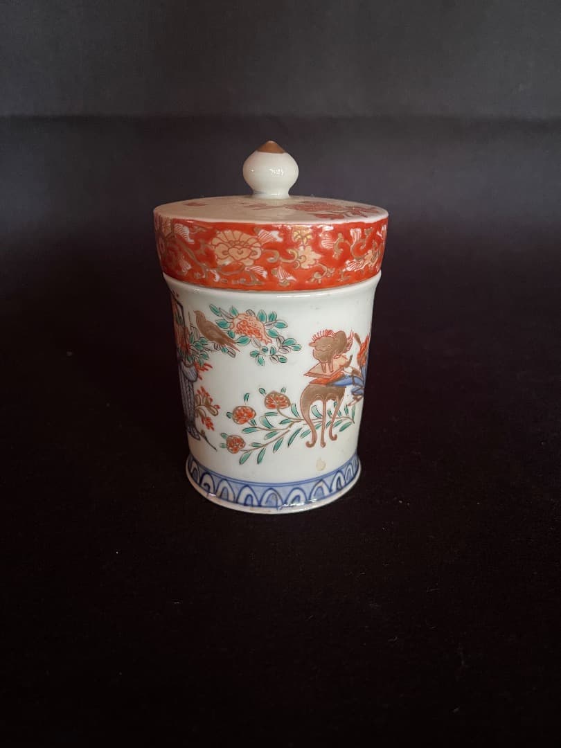 古伊万里 金襴手 蓋付器 骨董 アンティーク