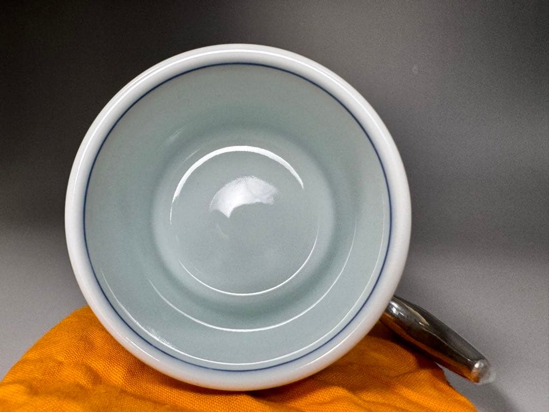 源右衛門窯 染錦花唐草 麦酒杯 共箱 黄布 源右衛門 是米木